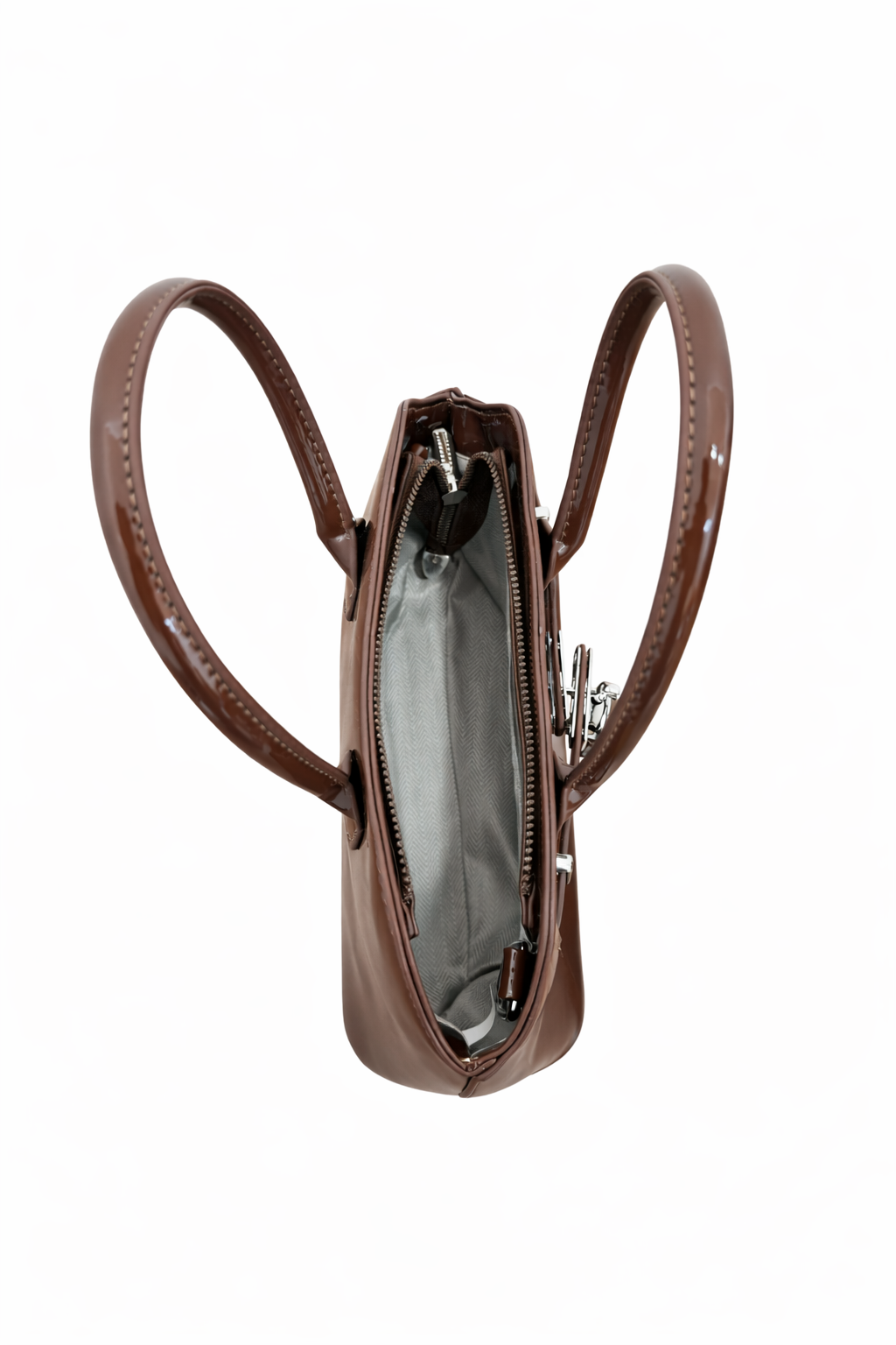 Glossy Leather LD 5080 | Top Handle Sling Bag