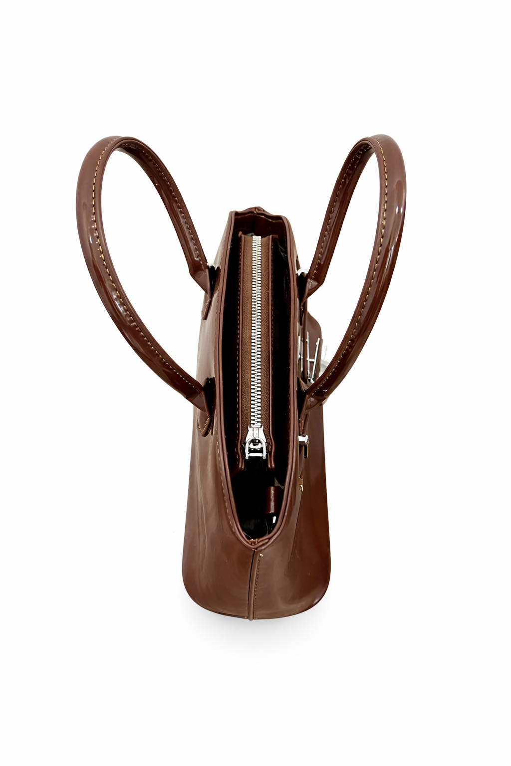 Glossy Leather LD 5080 | Top Handle Sling Bag
