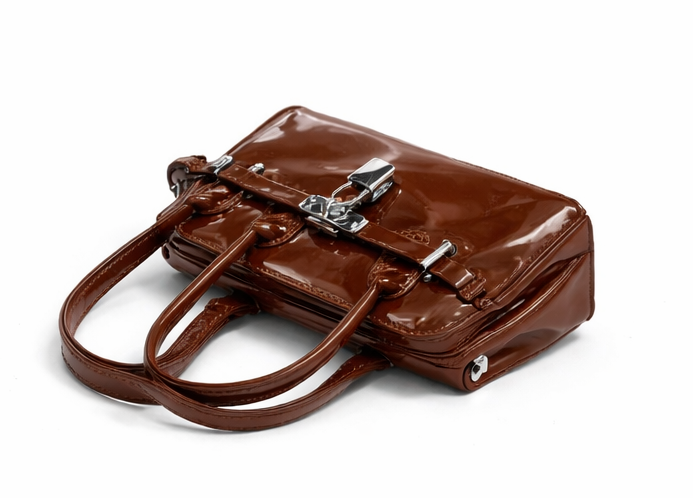 Glossy Leather LD 5080 | Top Handle Sling Bag