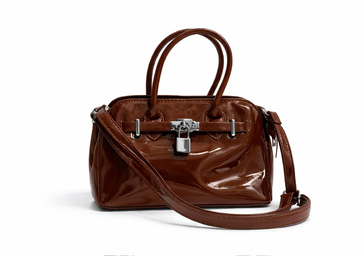 Glossy Leather LD 5080 | Top Handle Sling Bag