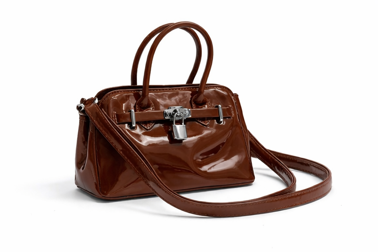 Glossy Leather LD 5080 | Top Handle Sling Bag